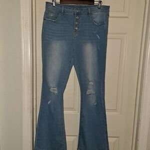 No brand XL button up front jeans